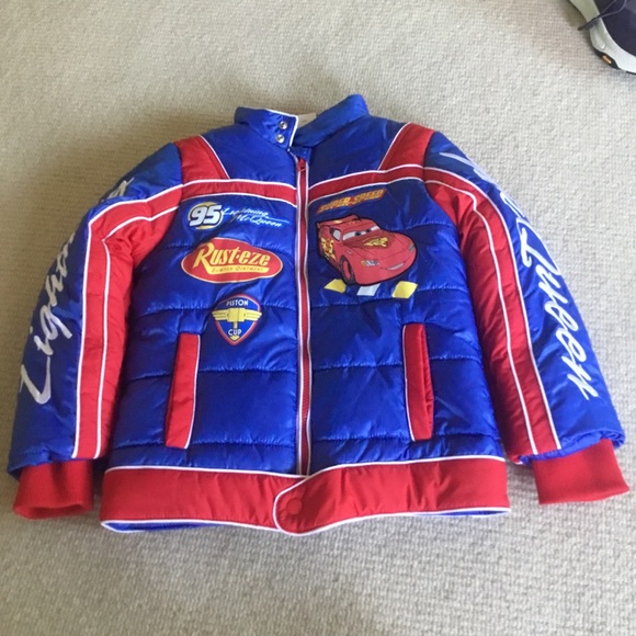 Disney Blue and Red Cars Puffer Jacket